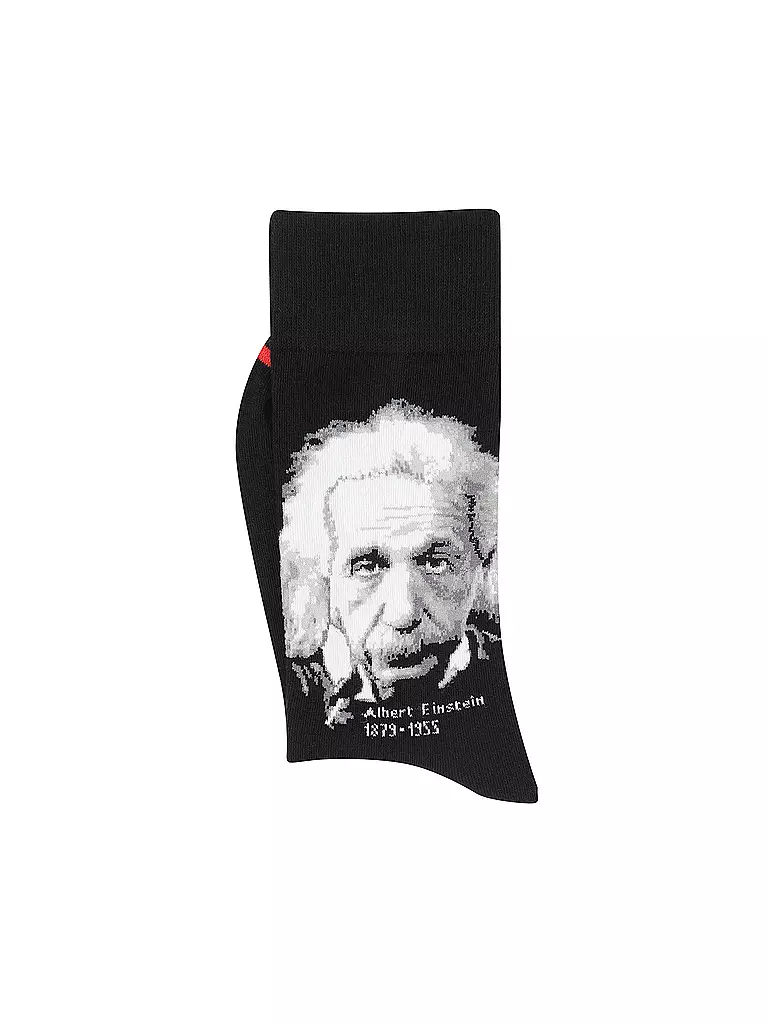 MUSEARTA | Herren Socken SCIENCE & HISTORY - ALBERT EINSTEIN black | schwarz