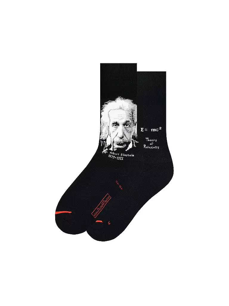 MUSEARTA | Herren Socken SCIENCE & HISTORY - ALBERT EINSTEIN black | schwarz