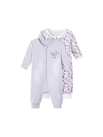 NAME IT | Baby Schlafoverall 2er Pkg  PURPLE FLOWER