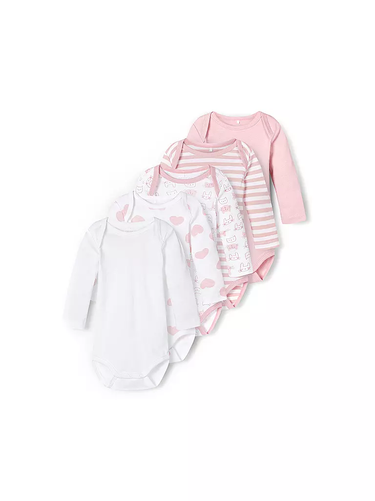 NAME IT | Baby Mädchen-Body 5-er Pkg. | rosa