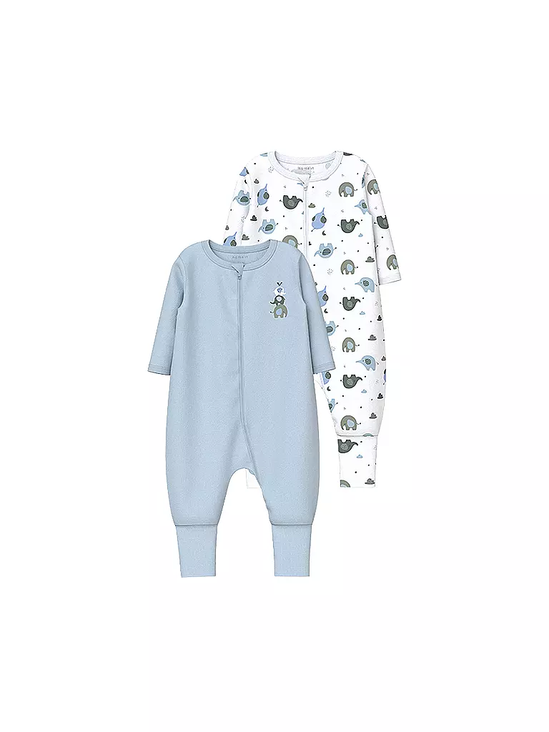 NAME IT | Baby Schlafoverall 2er Pkg NBMNIGHTSUIT | hellblau