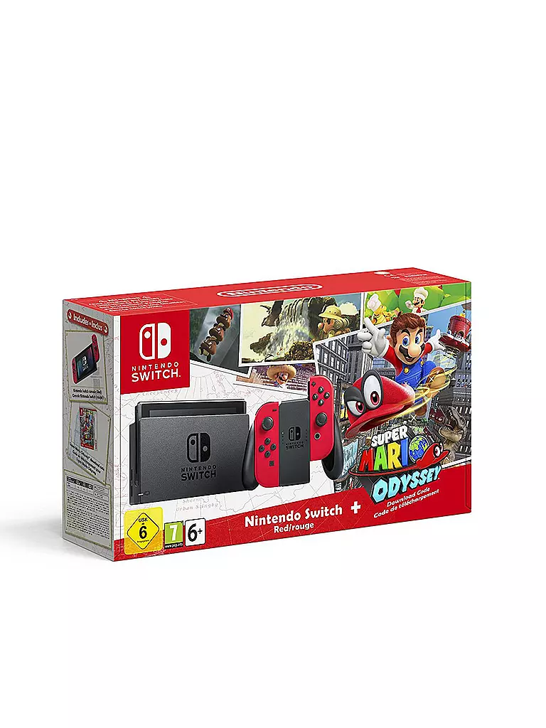 NINTENDO SWITCH | Nintendo Switch Konsole Rot inkl. Mario Odyssey  | rot