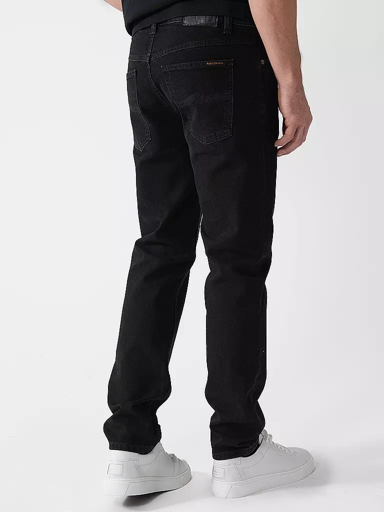 NUDIE JEANS | Jeans Regular Fit SOLID OLLIE BLACK STEEL | schwarz