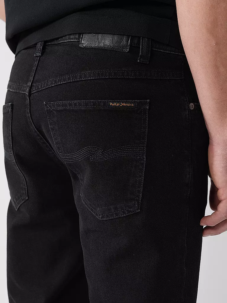 NUDIE JEANS | Jeans Regular Fit SOLID OLLIE BLACK STEEL | schwarz