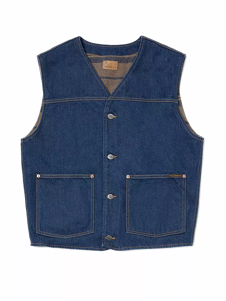 NUDIE JEANS | Jeansgilet HARRY RINSE | blau