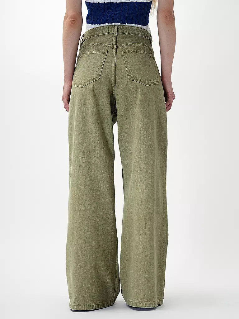 OFFICINE GENERALE | Jeans Wide Leg MOENA  | olive