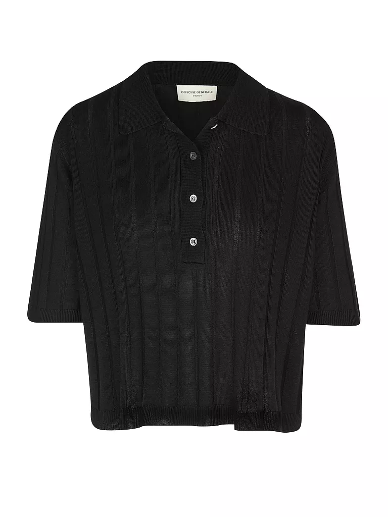 OFFICINE GENERALE | Poloshirt 3/4 Arm | schwarz