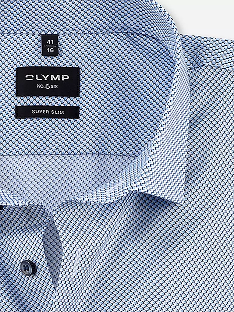 OLYMP NO.6 | Hemd Super Slim Fit | blau