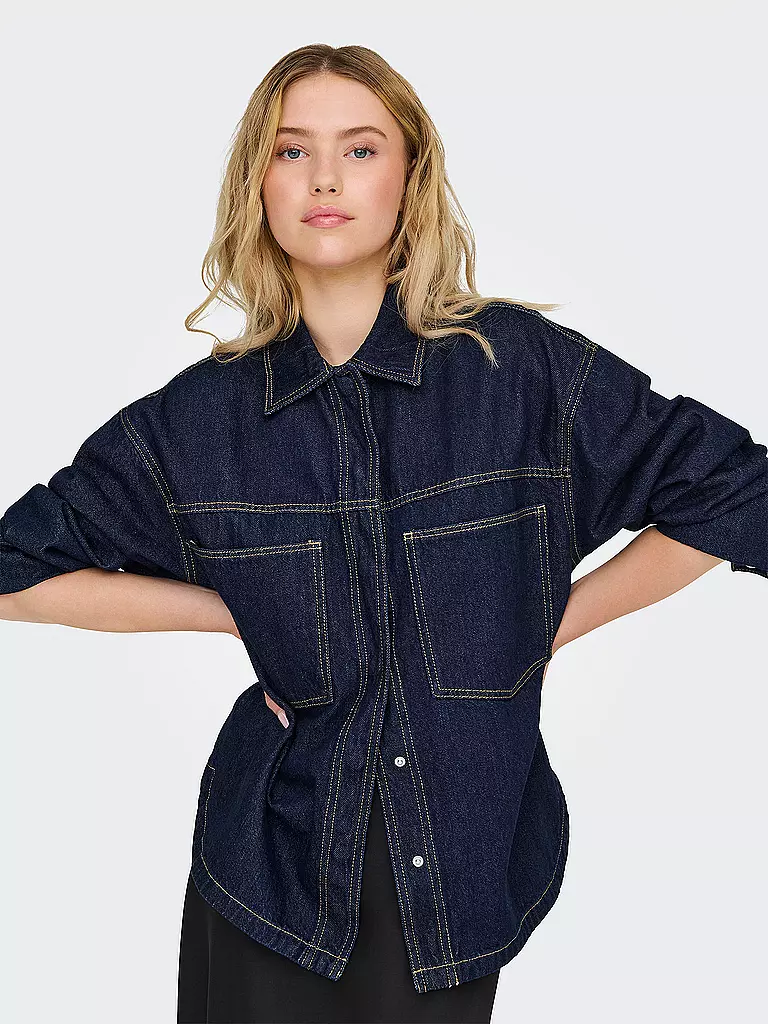 ONLY | Jeansbluse | dunkelblau