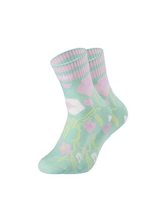 OOLEY | Socken DALHIA FLORAL soft mint