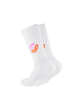 OOLEY | Socken ICON  LOVE AND PEACE weiss