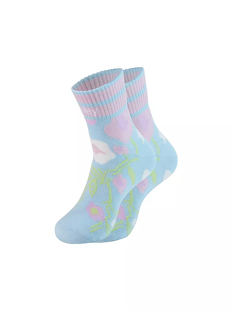 OOLEY | Socken DALHIA FLORAL ocean breeze | hellblau