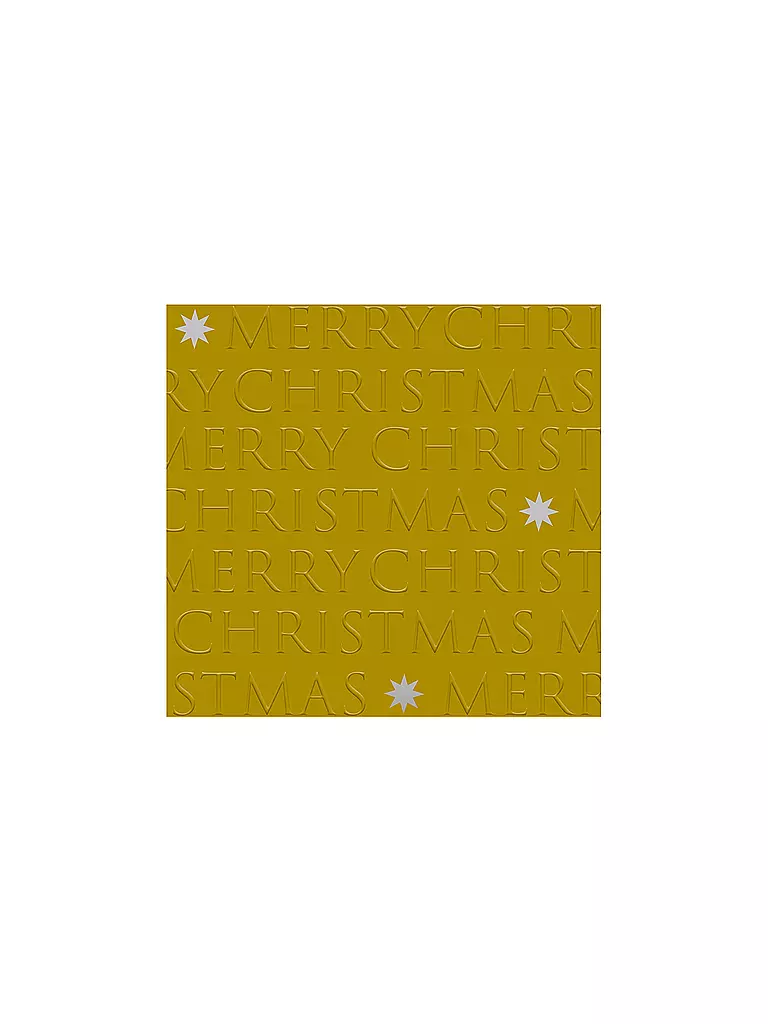 PAPER-PRODUCTS | Weihnachts Lunch-Servietten 33x33cm CHR.LETTERS.REL Gold | gold