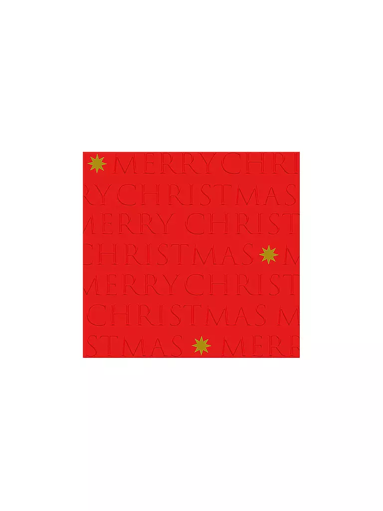 PAPER-PRODUCTS | Weihnachts Lunch-Servietten 33x33cm CHR.LETTERS.REL Red | rot