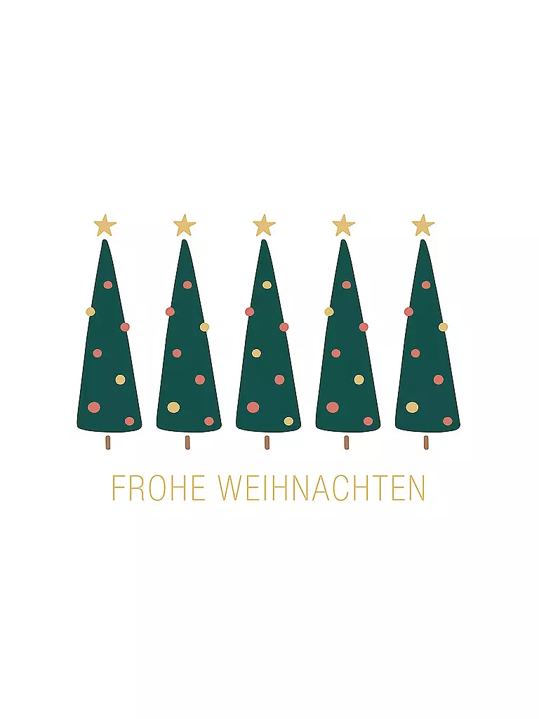 PAPER-PRODUCTS | Weihnachts Lunch-Servietten 33x33cm FIVE TREES | dunkelgrün