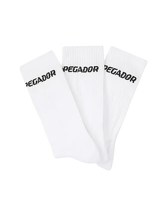 PEGADOR | Socken 3er Pkg white black