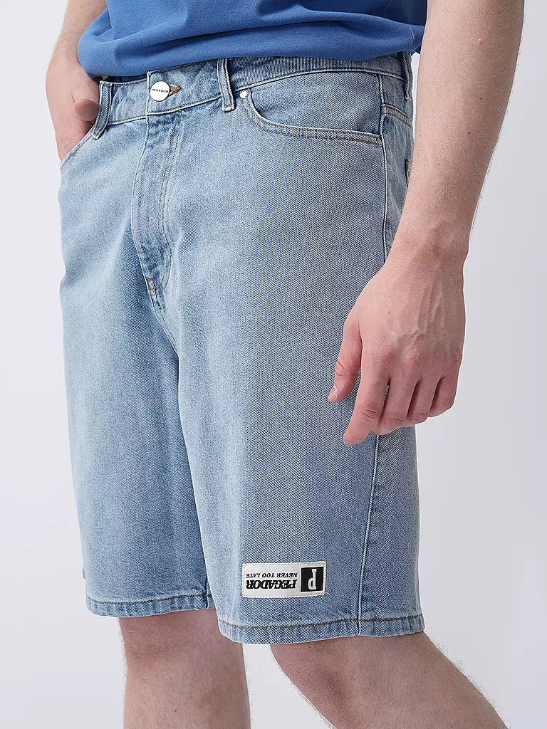 PEGADOR | Jeansshorts MOORES | hellblau