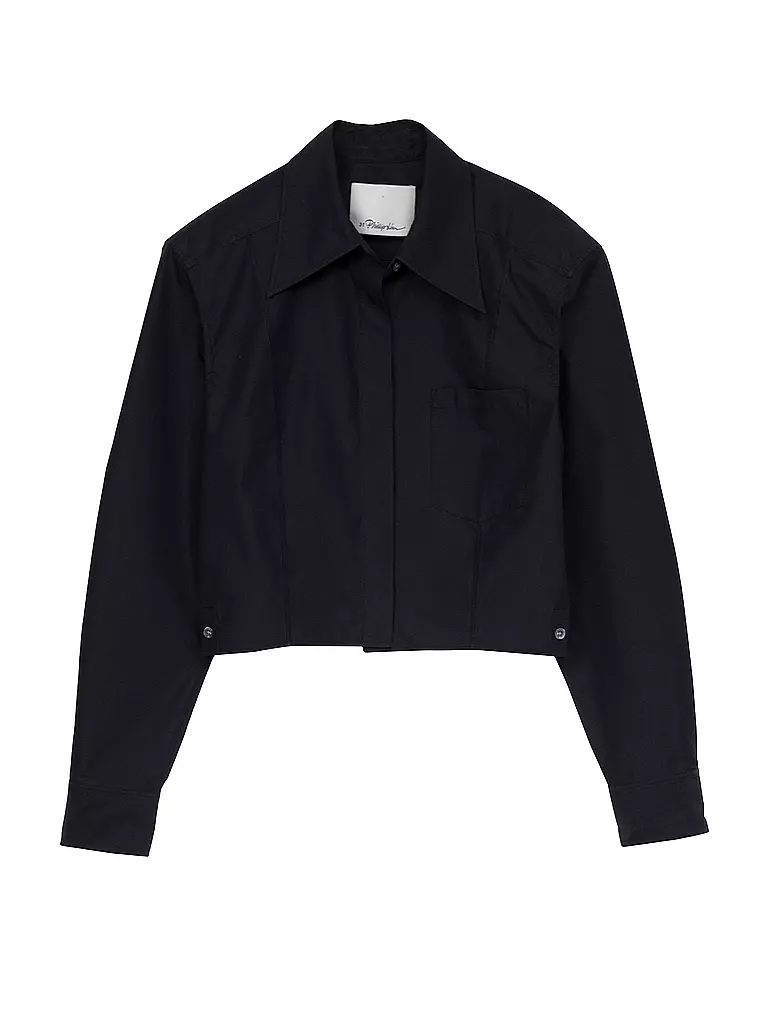 PHILLIP LIM | Bluse Cropped Fit | dunkelblau