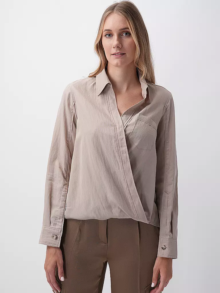 PHILLIP LIM | Wickelbluse  | beige