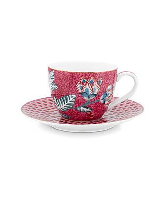 PIP STUDIO | Espressotasse mit Untertasse 120ml Flower Festival Dark Pink