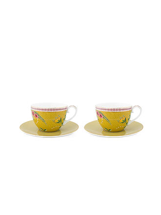 PIP STUDIO | Cappuccinotasse mit Untertasse Set 2er LA MAJORELLE 280ml Gelb