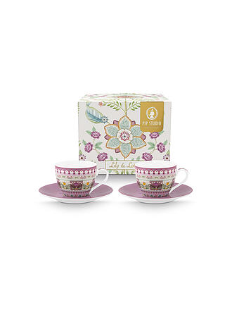 PIP STUDIO | Espresso Tassen mit Untertassen 2er Set  LILY & LOTUS 120ml