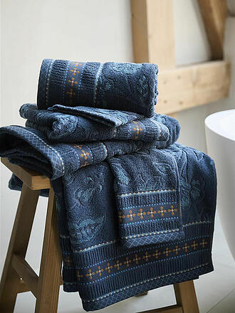 PIP STUDIO | Handtuch  JASMIN JACQUARD 55x100cm Dark Blue