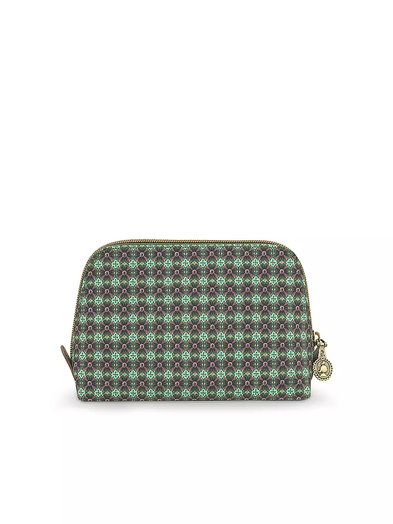 PIP STUDIO | Kosmetiktasche TRIANGLE COBY Small 15x12x6cm Clover Green | dunkelblau