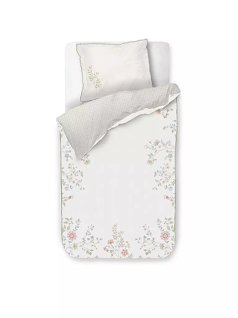 PIP STUDIO | Perkal Bettwäsche CAMPO DE FLORES 70x90cm/140x200cm Off White  | weiss