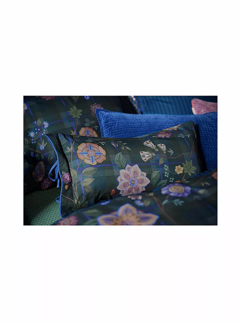 PIP STUDIO | Perkal Bettwäsche FLORES FELICES 70x90cm/140x200cm Dark Blue | dunkelblau