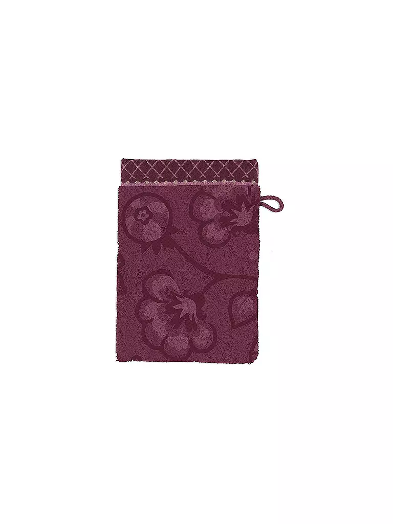 PIP STUDIO | Waschhandschuh  JASMIN JACQUARD 16x22cm Dark Pink | beere