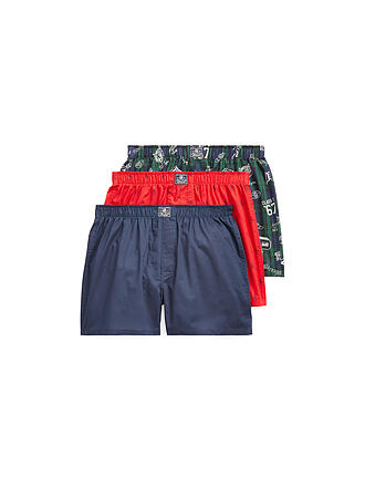 POLO RALPH LAUREN | Boxershorts 3er Pkg. blau rot gemustert