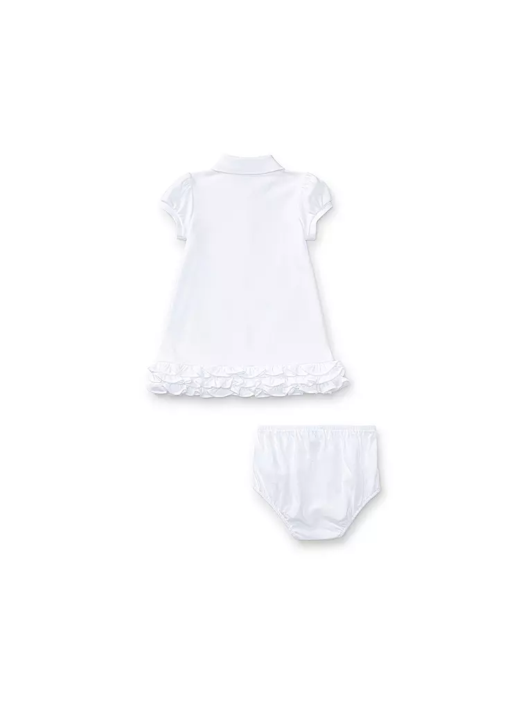 POLO RALPH LAUREN | Baby Set 2-teilig Kleid mit Höschen | weiss