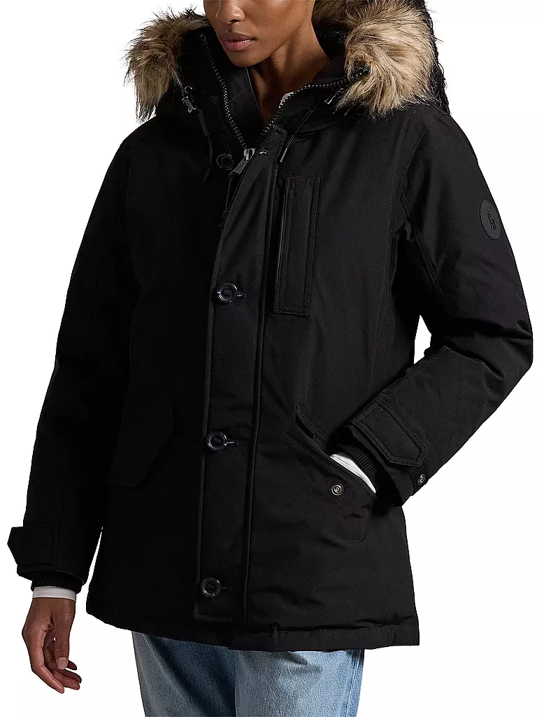 POLO RALPH LAUREN | Herren Daunenparka TRIM DOWN | schwarz