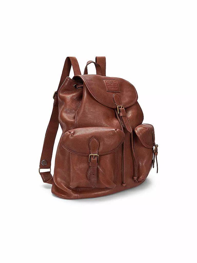 POLO RALPH LAUREN | Leder Rucksack  | braun