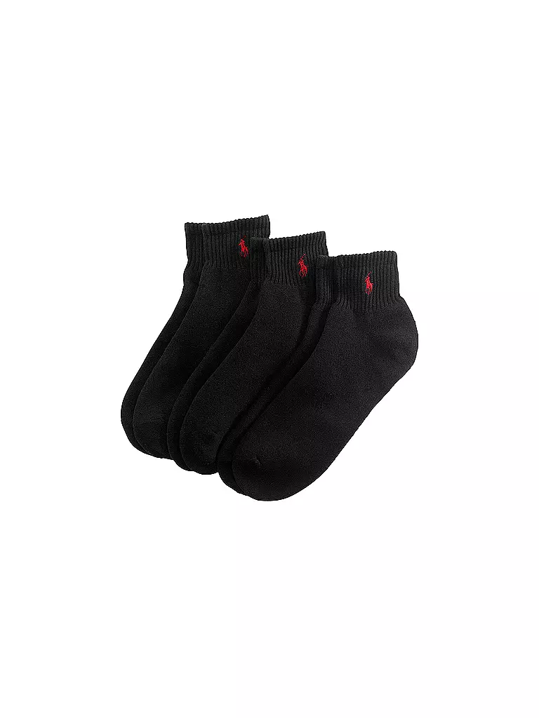 POLO RALPH LAUREN | Sneaker Socken 3er Pkg black  | schwarz