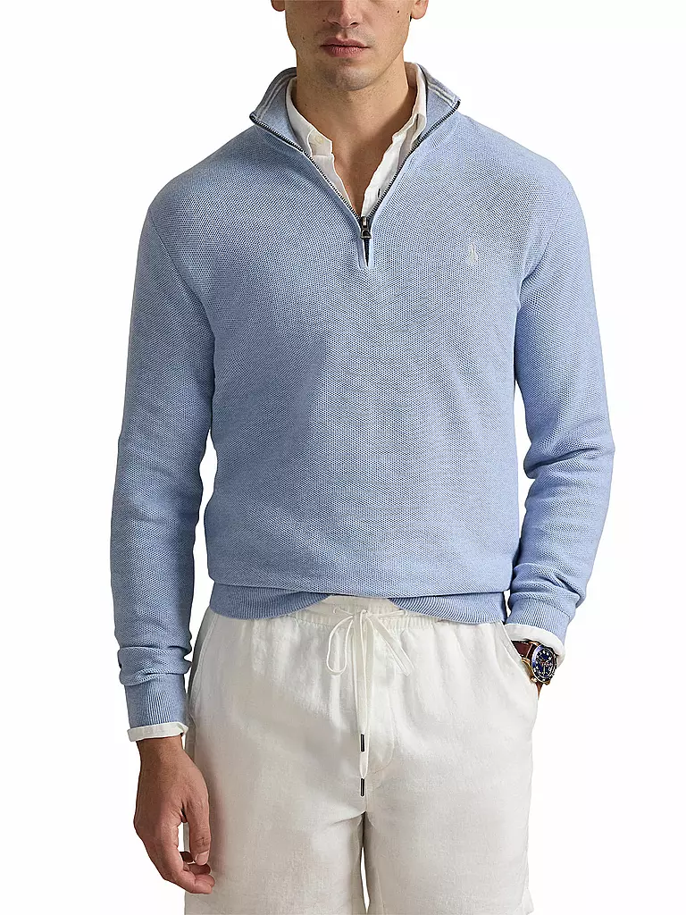 POLO RALPH LAUREN | Troyer Pullover  | hellblau