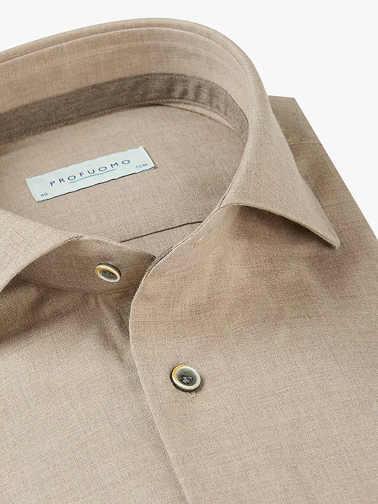 PROFUOMO | Hemd Slim Fit  | beige