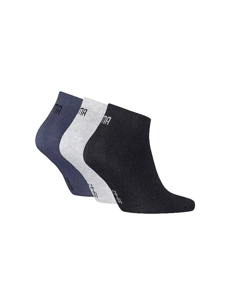 PUMA | Sneaker Socken 3er Pkg navy / grey | blau