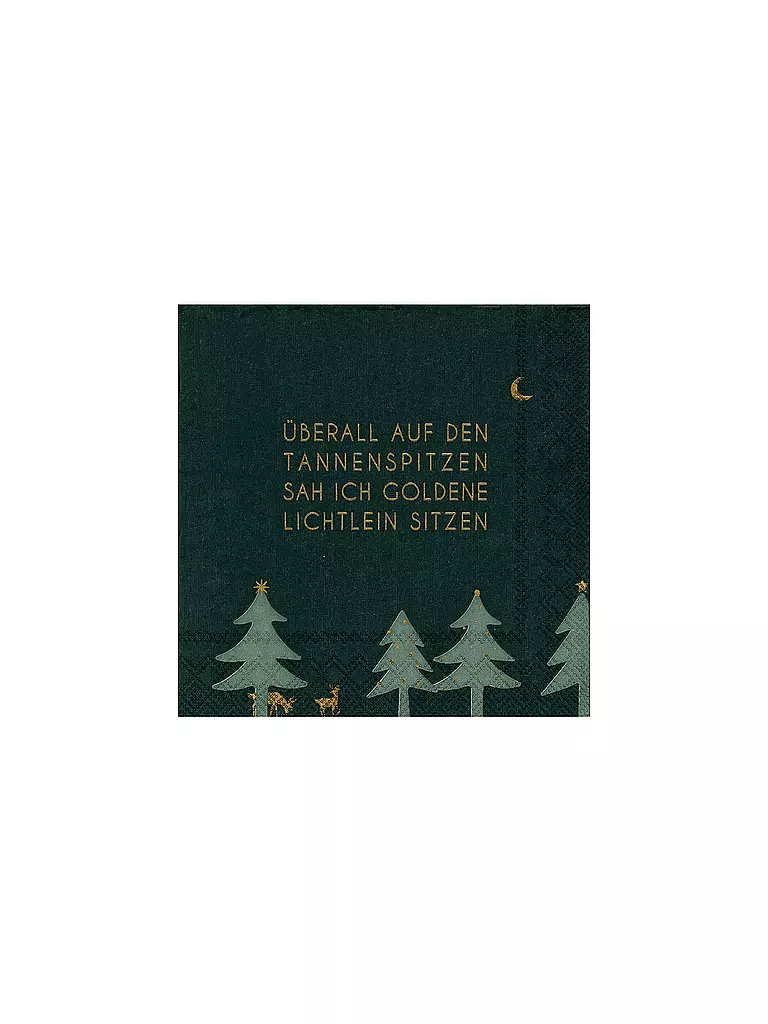 RAEDER | Weihnachts-Servietten 25x25cm STILL ERLEUCHTET | dunkelblau