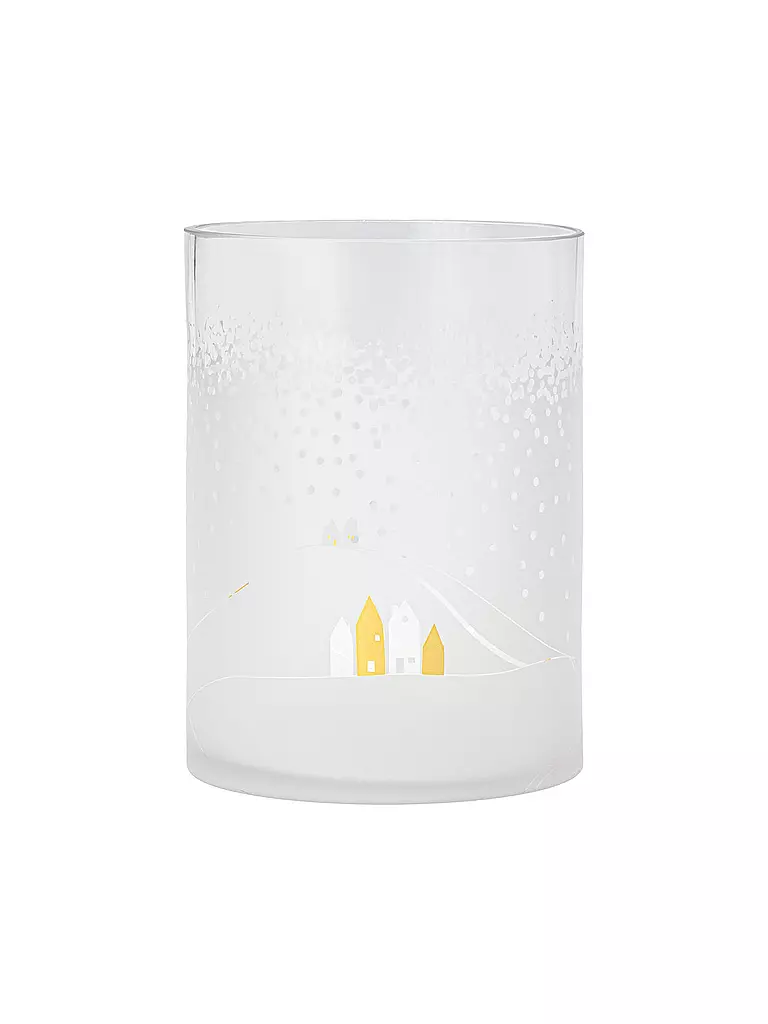 RAEDER | Windlicht 25,5cm SCHEETAG Schneelandschaft  | transparent