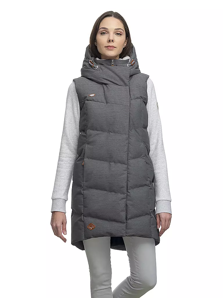 RAGWEAR | Steppgilet PAVLA | grau