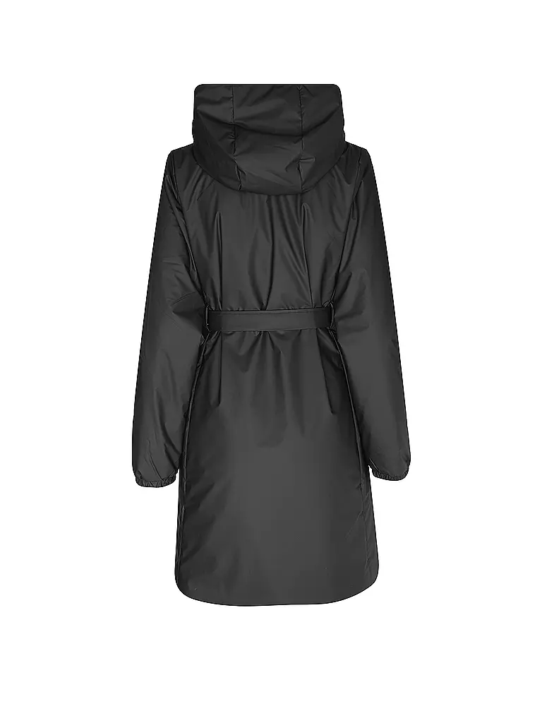 RAINS | Regenjacke LOHJA LONG INSULTED CURVED JACKET  | schwarz