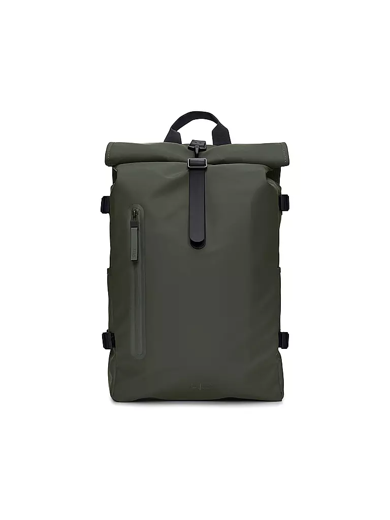 RAINS | Rucksack Rolltop Large  | grün