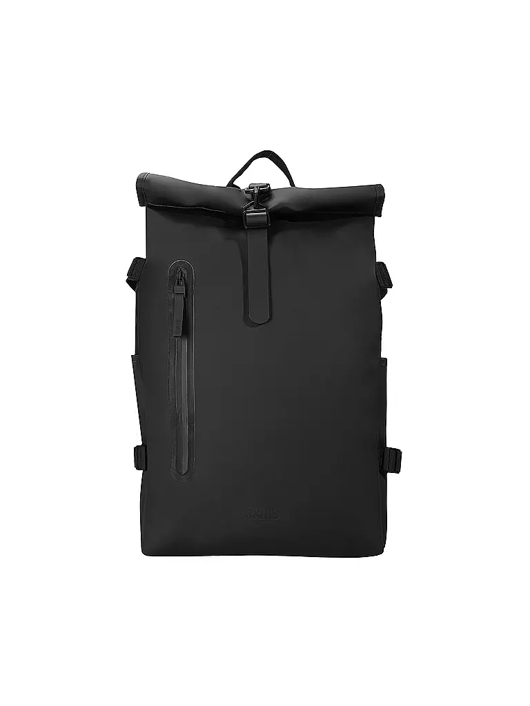 RAINS | Rucksack Rolltop Large  | schwarz