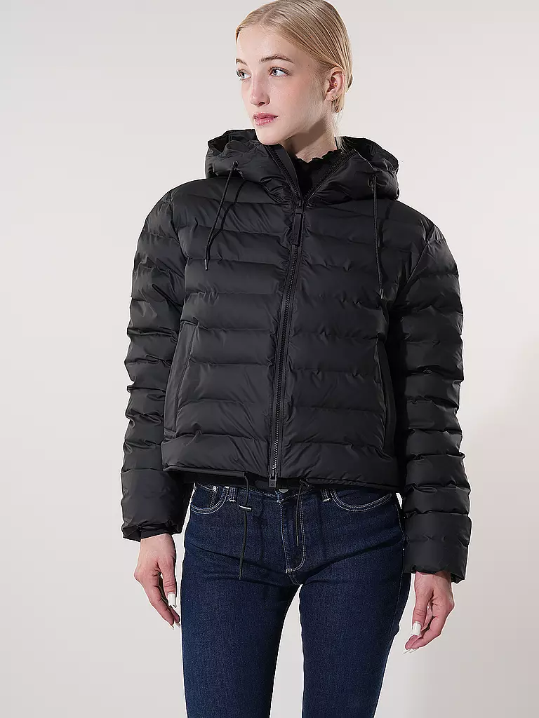 RAINS | Steppjacke LOHJA SHORT PUFFER JACKET | schwarz