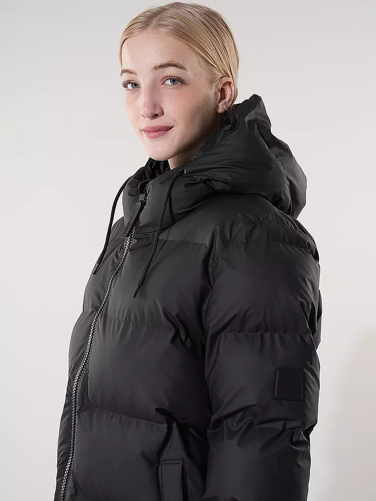 RAINS | Steppmantel ALTA LONGER PUFFER JACKET | schwarz