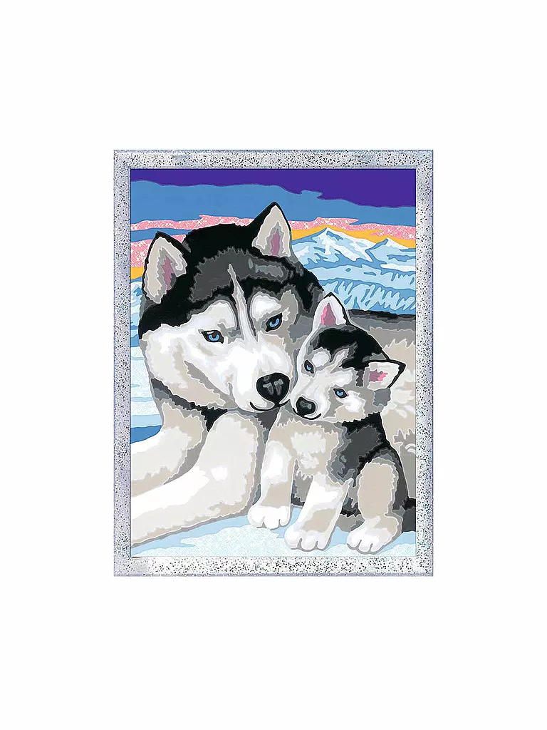 RAVENSBURGER | Mahlen nach Zahlen - Husky Kuss | keine Farbe