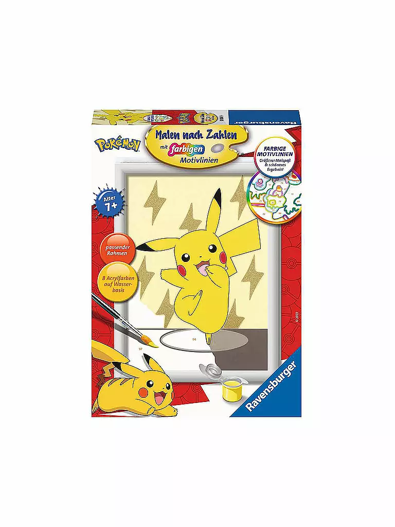 RAVENSBURGER | Malen nach Zahlen - Pikachu | keine Farbe