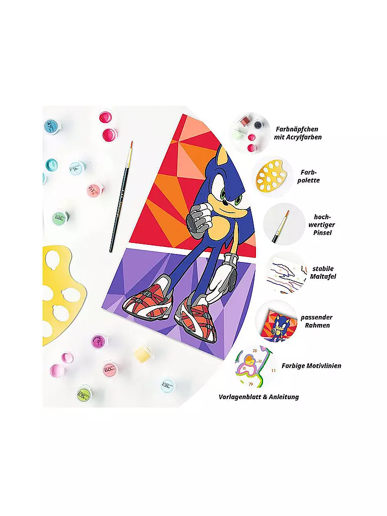 RAVENSBURGER | Malen nach Zahlen - Sonic: New Yoke City | keine Farbe